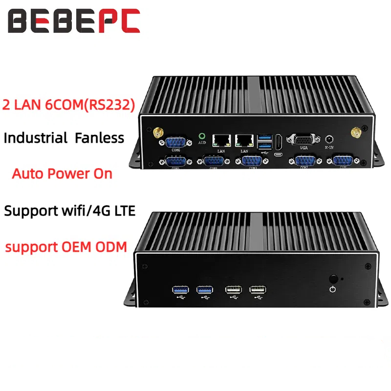 Fanless Industrial Pc Rs485 Core I7 - Mini-Industrie-PC Lüfterlos Dual LAN 6*COM 4G